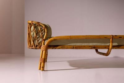 Fratelli Castano Bamboo and Rattan Daybed by Fratelli Castano Italy 1960s