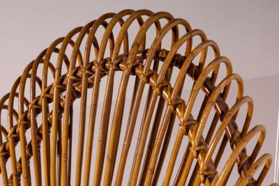 Fratelli Castano Fratelli Castano bamboo and rattan lounge chairs Italy 1960s