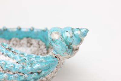 Fratelli Fanciullacci Conch Shell Shape Ceramic Bowl by Fratelli Fanciullacci 1960 Italy