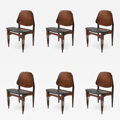 Fratelli Proserpio SET OF 6 FRATELLI PROSERPIO DESIGN CHAIRS