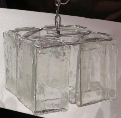 Fratelli Toso 1970s Pair of Chandeliers or Lantern by Fratelli Crystal of Murano