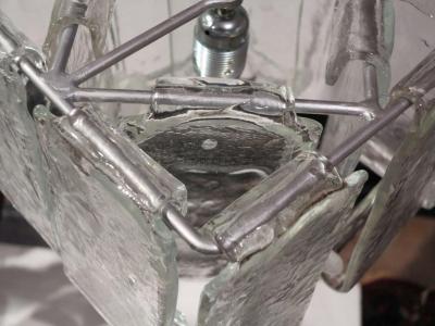 Fratelli Toso 1970s Pair of Chandeliers or Lantern by Fratelli Crystal of Murano