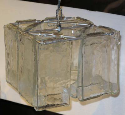 Fratelli Toso 1970s Pair of Chandeliers or Lantern by Fratelli Crystal of Murano