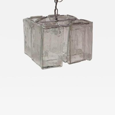 Fratelli Toso 1970s Pair of Chandeliers or Lantern by Fratelli Crystal of Murano