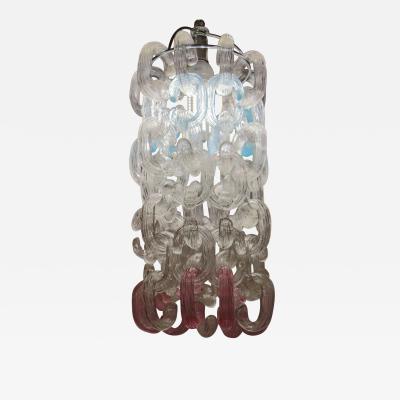 Fratelli Toso Italian Mid Century Chandelier by Fratelli Toso in Murano Glass Chain 1970s