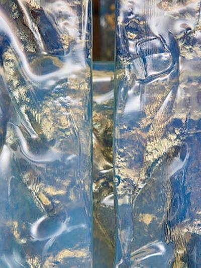 Fratelli Toso Large Fratelli Toso Chandelier with Laguna Glass