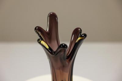 Fratelli Toso Murano Sommerso Flower Shaped Vase by Fratelli Toso Italy 1950s