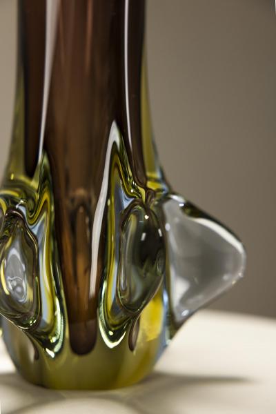 Fratelli Toso Murano Sommerso Flower Shaped Vase by Fratelli Toso Italy 1950s