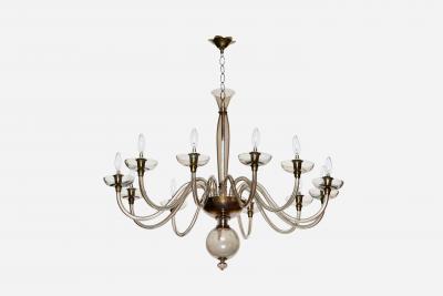 Fratelli Toso Murano glass chandelier by Fratelli Toso Italy circa 1950s