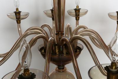 Fratelli Toso Murano glass chandelier by Fratelli Toso Italy circa 1950s