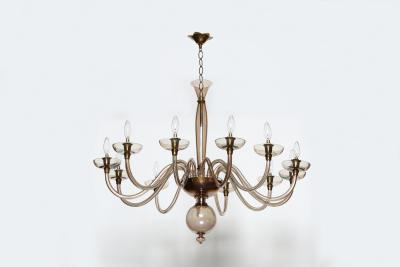 Fratelli Toso Murano glass chandelier by Fratelli Toso Italy circa 1950s