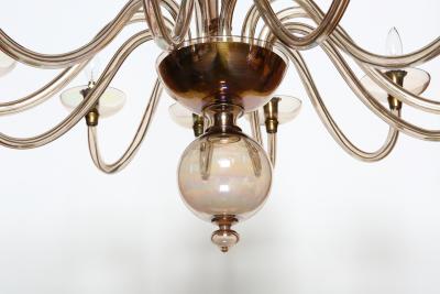Fratelli Toso Murano glass chandelier by Fratelli Toso Italy circa 1950s