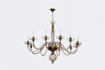 Fratelli Toso Murano glass chandelier by Fratelli Toso Italy circa 1950s