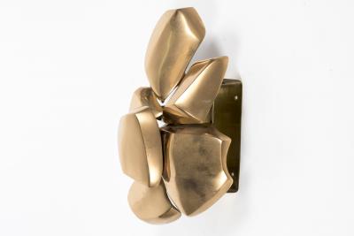 Fred Brouard 1970s Sculptural bronze Sconces attributed to Fred Brouard