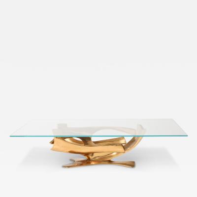 Fred Brouard Sculptural Cast Bronze Coffee Table by Fred Brouard