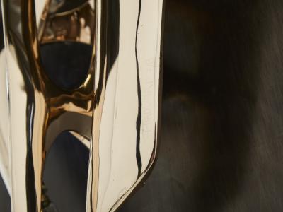 Fred Brouard Signed Fred Brouard steel bronze sculpture chevalet wall lamp 1976