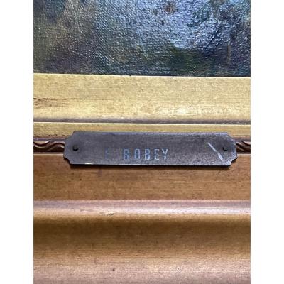 Fred E Robertson Antique Folk Art Hunt Scene With Dogs Oil Painting E Roberts