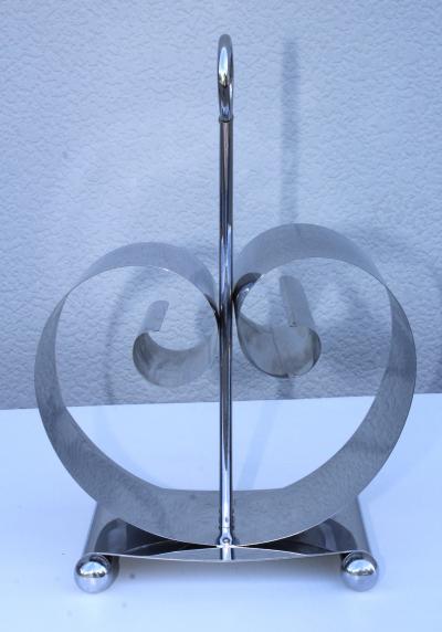 Fred Farr For Revere Chrome Art Deco Magazine Holder