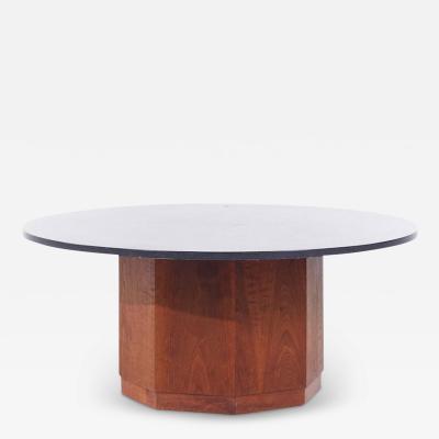 Fred Kemp Fred Kemp for Founders Mid Century Soapstone and Walnut Coffee Table