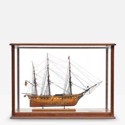 Fred Nagel A Polychrome Ship Model of the American Frigate USS Constitution Old Ironsides