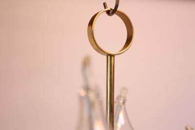 Freddie Anderson West German Brass and Glass Oil Lamp Candelabra by Freddie Andersen