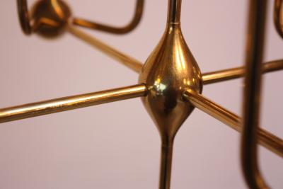 Freddie Anderson West German Brass and Glass Oil Lamp Candelabra by Freddie Andersen