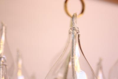 Freddie Anderson West German Brass and Glass Oil Lamp Candelabra by Freddie Andersen