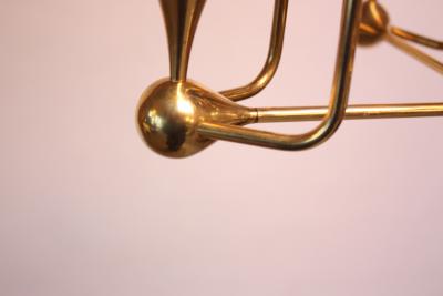 Freddie Anderson West German Brass and Glass Oil Lamp Candelabra by Freddie Andersen