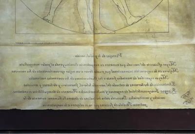 Freddy Ross Mixed Media Painting After Roman Vitruvius 1stC BC Writings