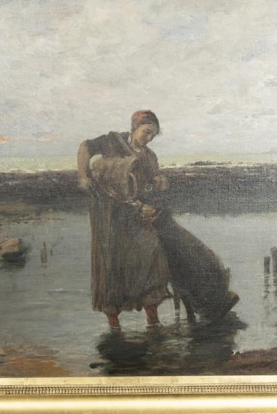 Frederic Porter Vinton Large Oil on Canvas by Frederick Porter Vinton