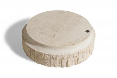 Frederic Saulou French Contemporary Limestone and Brass Center Piece