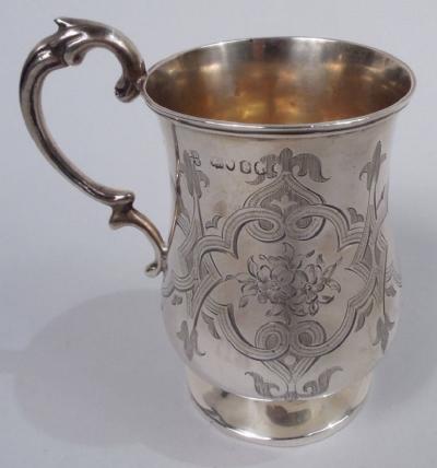 Frederick Brasted Antique English Victorian Classical Sterling Silver Baby Cup 1860