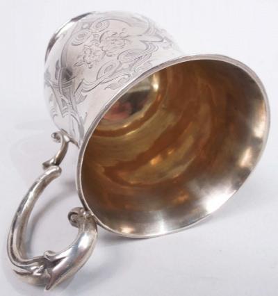 Frederick Brasted Antique English Victorian Classical Sterling Silver Baby Cup 1860