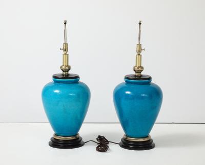 Frederick Cooper Lamp Co Frederick Cooper Turquoise Porcelain Lamps
