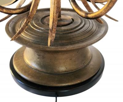 Frederick Cooper Lamp Co Neoclassic Gilt Sheaf of Wheat Candelabra Table Lamp Frederick Cooper