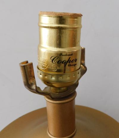 Frederick Cooper Lamp Co Pair of Frederick Cooper Ovoid form Lamps with Plaid Decoration