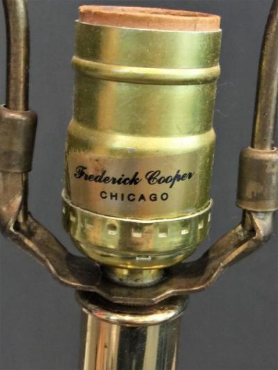 Frederick G Cooper MODERN PARROTS ON TREE BRASS LAMP
