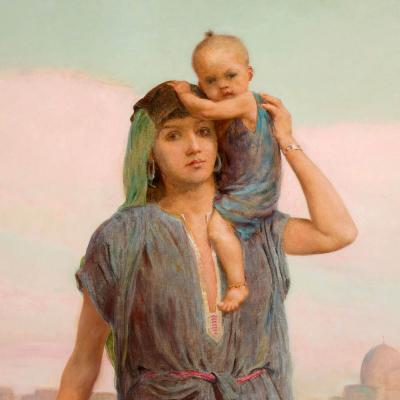 Frederick Goodall Large figurative Orientalist oil painting by Frederick Goodall