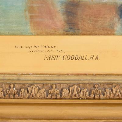 Frederick Goodall Large figurative Orientalist oil painting by Frederick Goodall