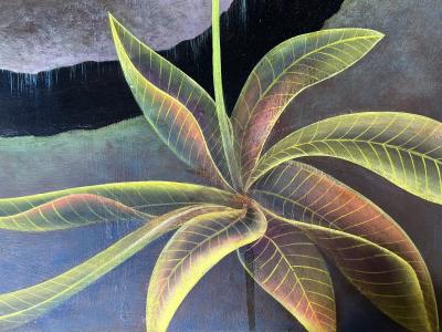 Frederick Haucke Surrealist Landscape Mountain with Nude Woman Perls Gallery