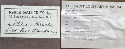 Frederick Haucke Surrealist Landscape Mountain with Nude Woman Perls Gallery