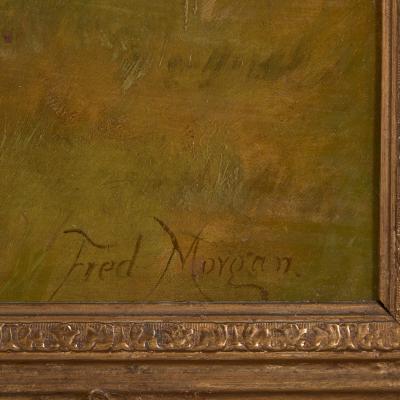 Frederick Morgan His First Suit a large Victorian oil painting signed Fred Morgan