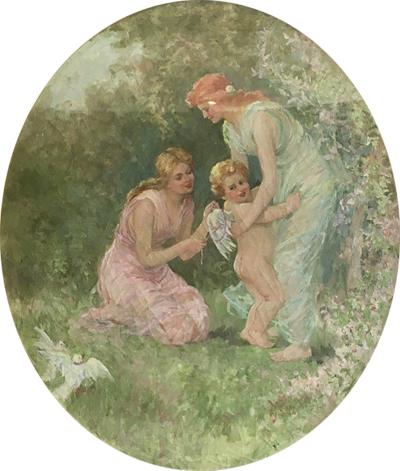 Frederick S Church Frederick S Church The Captive Oil Painting Gilt Wood Frame ANTIQUE