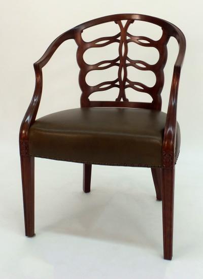 Frederick Victoria Carved Open Back Chair