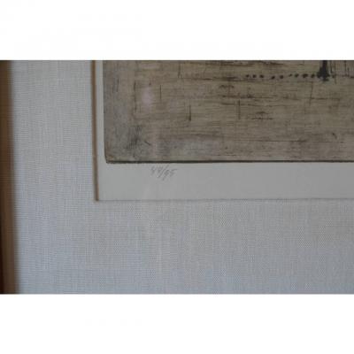 Frederick Weinberg Large Framed Lithograph by Frederick Weinberg