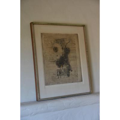 Frederick Weinberg Large Framed Lithograph by Frederick Weinberg