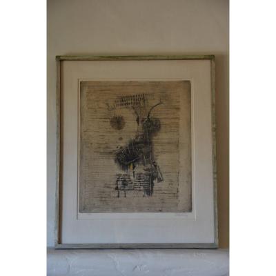 Frederick Weinberg Large Framed Lithograph by Frederick Weinberg