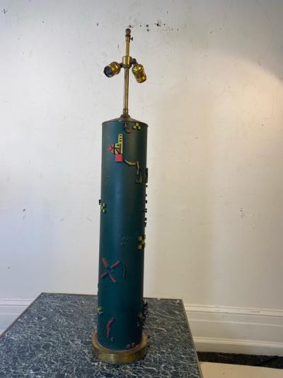 Frederick Weinberg MID CENTURY MODERNIST WALL PAPER ROLLER LAMP