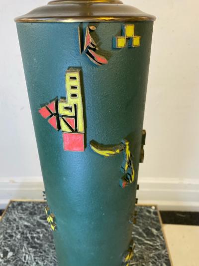 Frederick Weinberg MID CENTURY MODERNIST WALL PAPER ROLLER LAMP