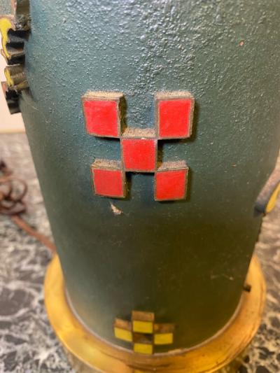 Frederick Weinberg MID CENTURY MODERNIST WALL PAPER ROLLER LAMP